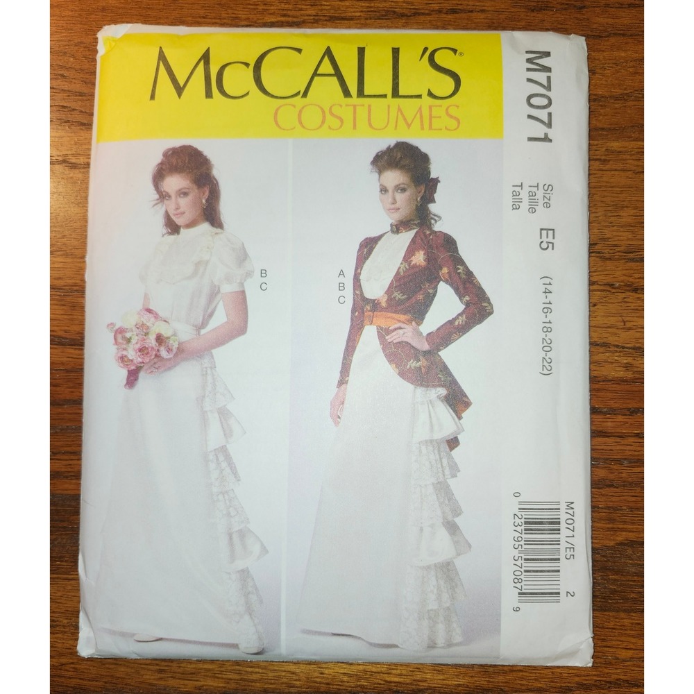 McCalls M7071 Victorian Steampunk Costume Sewing Pattern Jacket Blouse Skirt E5